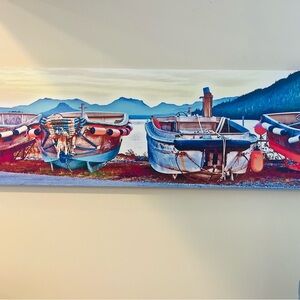 Colorful Boat Canvas Art